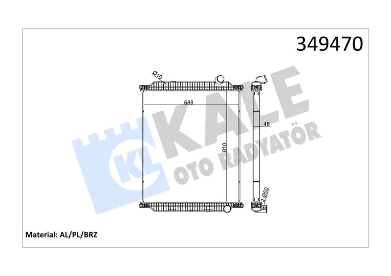 KALE RADYATOR - Ağır Vasıta SU RADYATÖRÜ KALE 349470