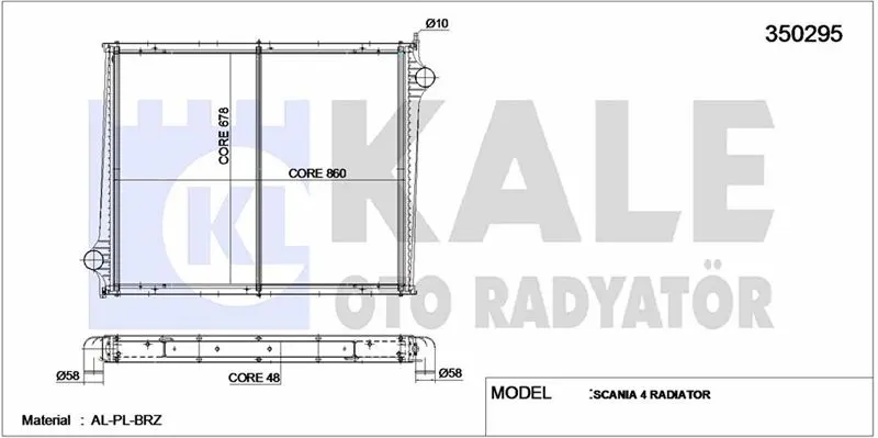 KALE RADYATOR - Ağır Vasıta SU RADYATÖRÜ KALE 350295
