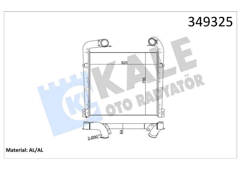 KALE RADYATOR - Ağır Vasıta TURBO RADYATÖRÜ INTERCOOLER KALE 349325