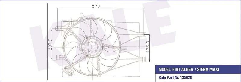 KALE RADYATOR FAN MOTORU VE PARÇALARI KALE 012622213