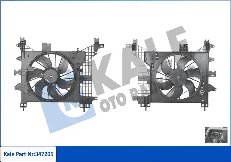 KALE RADYATOR FAN MOTORU VE PARÇALARI KALE 347205