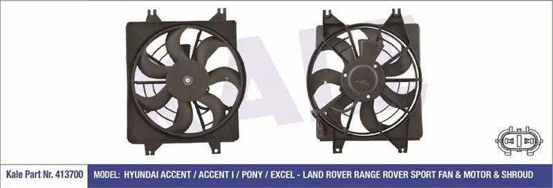 KALE RADYATOR FAN MOTORU VE PARÇALARI KALE 413700