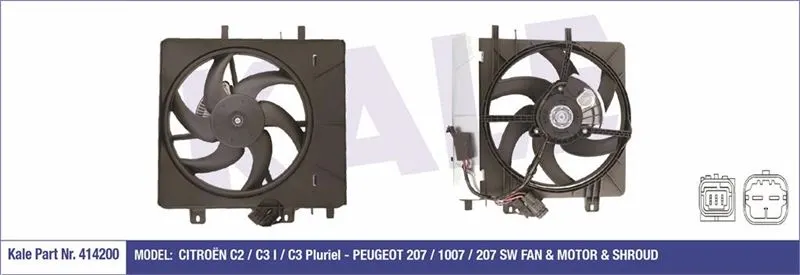 KALE RADYATOR FAN MOTORU VE PARÇALARI KALE 414200