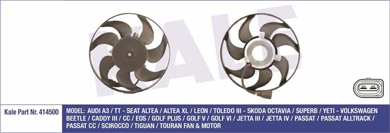 KALE RADYATOR FAN MOTORU VE PARÇALARI KALE 414500
