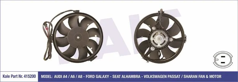 KALE RADYATOR FAN MOTORU VE PARÇALARI KALE 415200