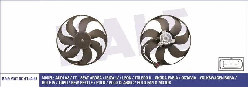 KALE RADYATOR FAN MOTORU VE PARÇALARI KALE 415400