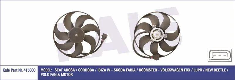 KALE RADYATOR FAN MOTORU VE PARÇALARI KALE 415600