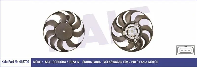 KALE RADYATOR FAN MOTORU VE PARÇALARI KALE 415700