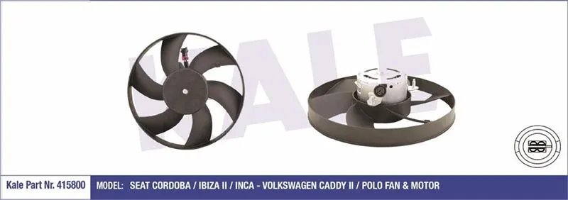 KALE RADYATOR FAN MOTORU VE PARÇALARI KALE 415800