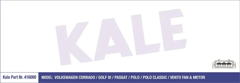 KALE RADYATOR FAN MOTORU VE PARÇALARI KALE 416000