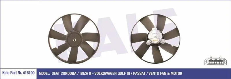 KALE RADYATOR FAN MOTORU VE PARÇALARI KALE 416100