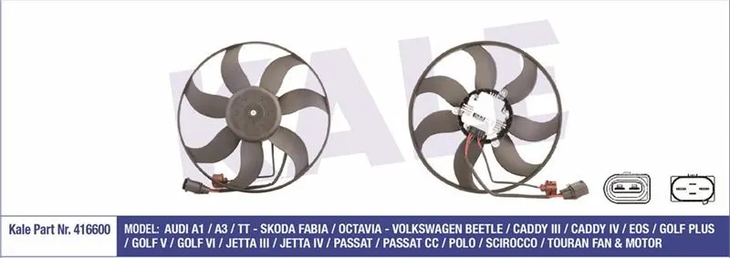 KALE RADYATOR FAN MOTORU VE PARÇALARI KALE 416600