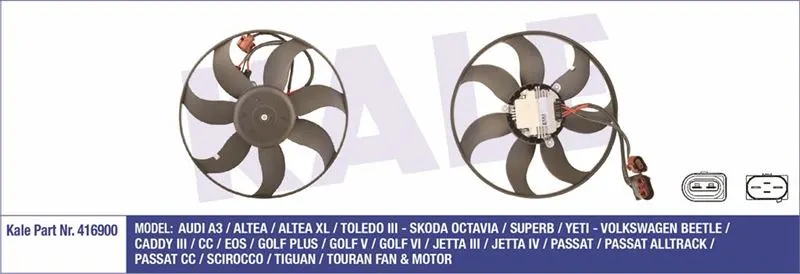 KALE RADYATOR FAN MOTORU VE PARÇALARI KALE 416900