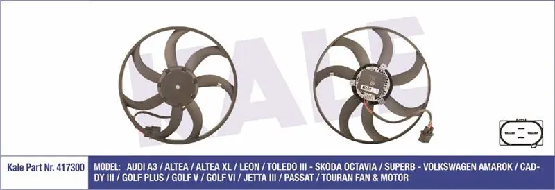KALE RADYATOR FAN MOTORU VE PARÇALARI KALE 417300
