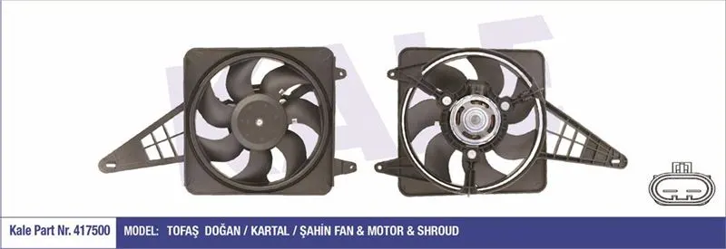 KALE RADYATOR FAN MOTORU VE PARÇALARI KALE 417500