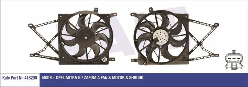 KALE RADYATOR FAN MOTORU VE PARÇALARI KALE 418200