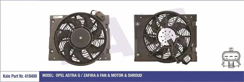 KALE RADYATOR FAN MOTORU VE PARÇALARI KALE 418400