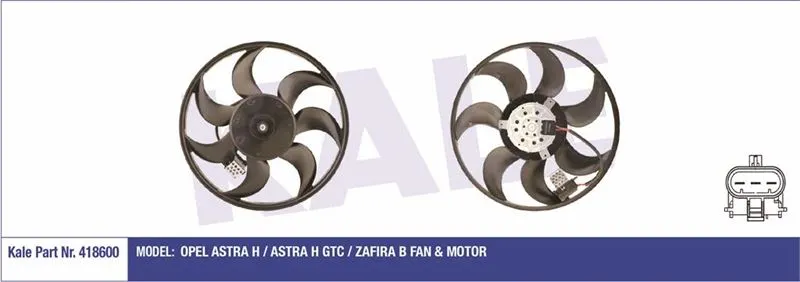 KALE RADYATOR FAN MOTORU VE PARÇALARI KALE 418600