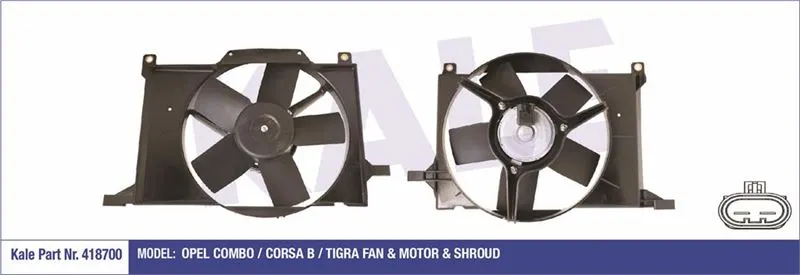 KALE RADYATOR FAN MOTORU VE PARÇALARI KALE 418700