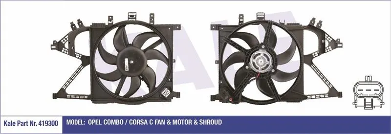 KALE RADYATOR FAN MOTORU VE PARÇALARI KALE 419300