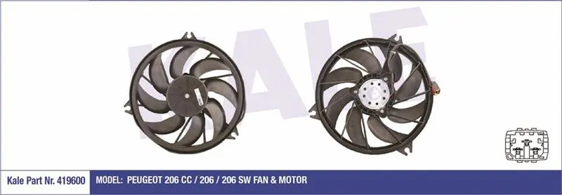 KALE RADYATOR FAN MOTORU VE PARÇALARI KALE 419600