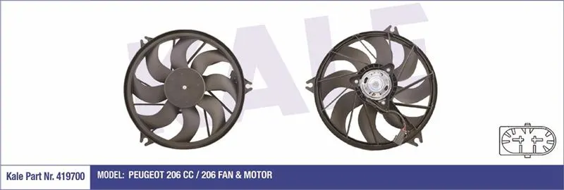 KALE RADYATOR FAN MOTORU VE PARÇALARI KALE 419700