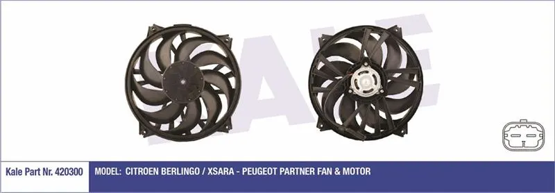 KALE RADYATOR FAN MOTORU VE PARÇALARI KALE 420300
