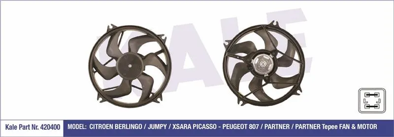KALE RADYATOR FAN MOTORU VE PARÇALARI KALE 420400