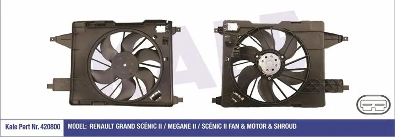 KALE RADYATOR FAN MOTORU VE PARÇALARI KALE 420800
