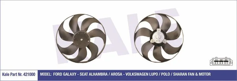 KALE RADYATOR FAN MOTORU VE PARÇALARI KALE 421000