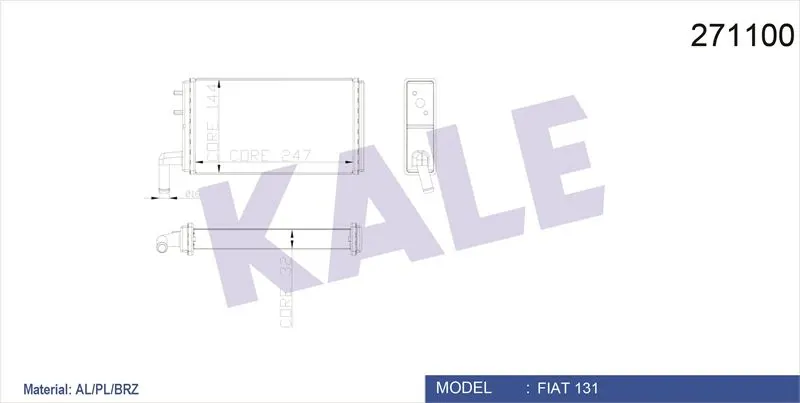 KALE RADYATOR KALORİFER RADYATÖRÜ KALE 0181832AB