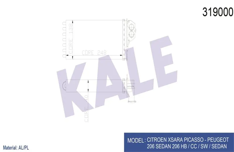 KALE RADYATOR KALORİFER RADYATÖRÜ KALE 2081822AL