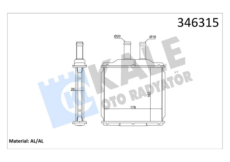 KALE RADYATOR KALORİFER RADYATÖRÜ KALE 346315