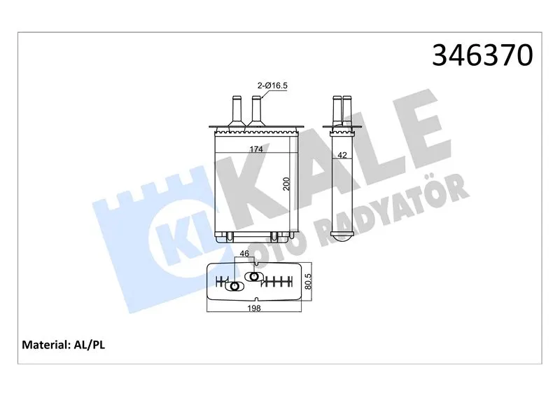 KALE RADYATOR KALORİFER RADYATÖRÜ KALE 346370