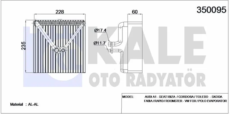 KALE RADYATOR KALORİFER RADYATÖRÜ KALE 350095