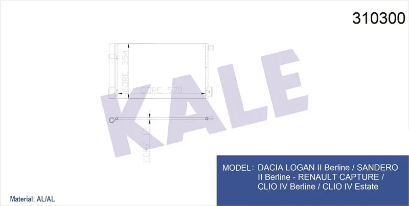 KALE RADYATOR KLİMA RADYATÖRÜ KALE 010ABC080