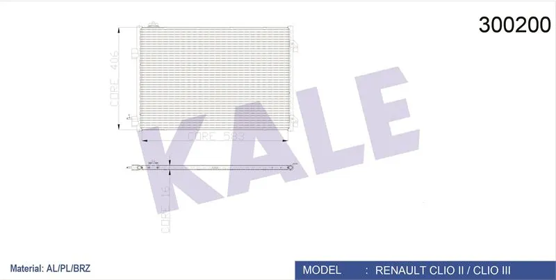 KALE RADYATOR KLİMA RADYATÖRÜ KALE 050ABC070
