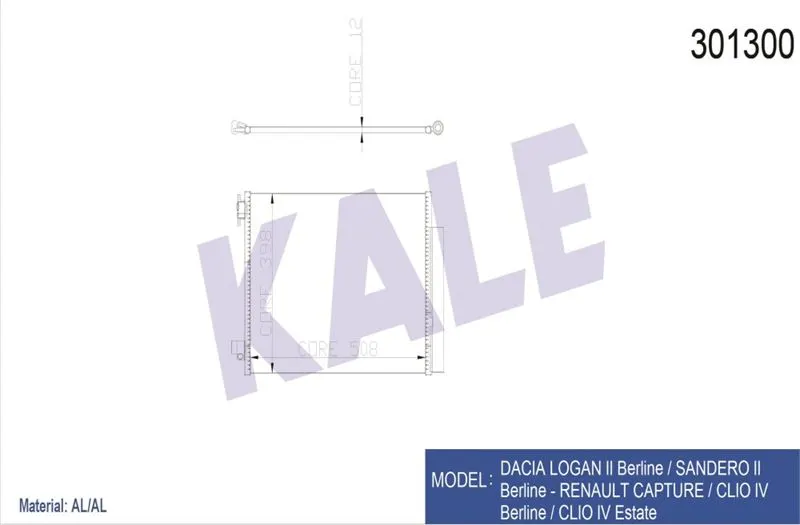 KALE RADYATOR KLİMA RADYATÖRÜ KALE 050ABC080