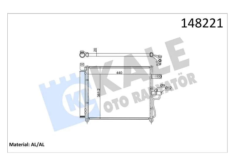 KALE RADYATOR KLİMA RADYATÖRÜ KALE 240ABC020