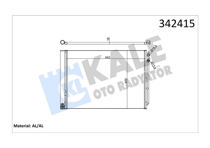 KALE RADYATOR KLİMA RADYATÖRÜ KALE 342415