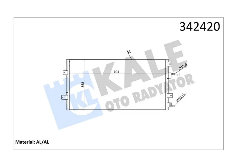 KALE RADYATOR KLİMA RADYATÖRÜ KALE 342420