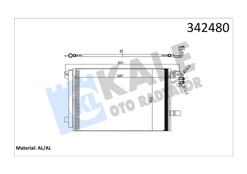 KALE RADYATOR KLİMA RADYATÖRÜ KALE 342480