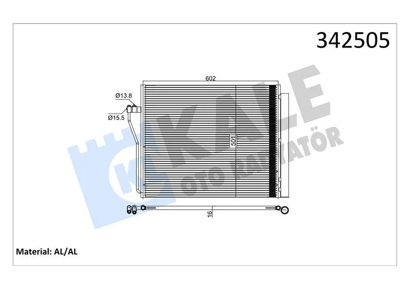 KALE RADYATOR KLİMA RADYATÖRÜ KALE 342505