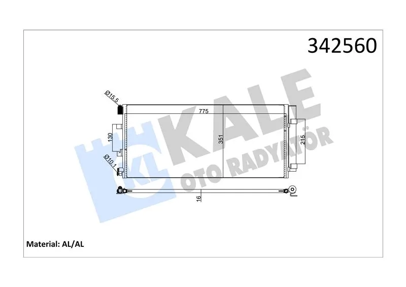 KALE RADYATOR KLİMA RADYATÖRÜ KALE 342560