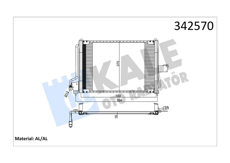 KALE RADYATOR KLİMA RADYATÖRÜ KALE 342570