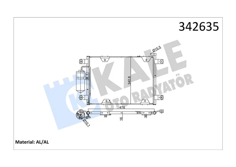 KALE RADYATOR KLİMA RADYATÖRÜ KALE 342635