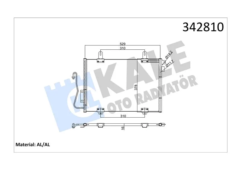 KALE RADYATOR KLİMA RADYATÖRÜ KALE 342810