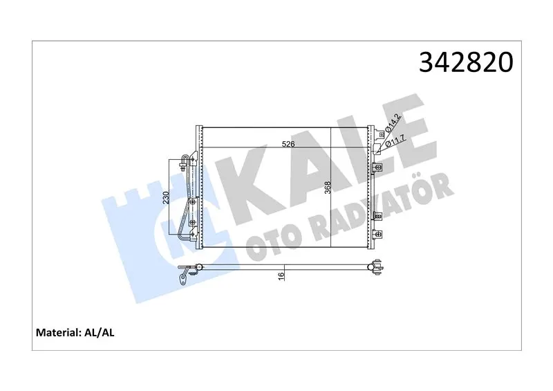 KALE RADYATOR KLİMA RADYATÖRÜ KALE 342820