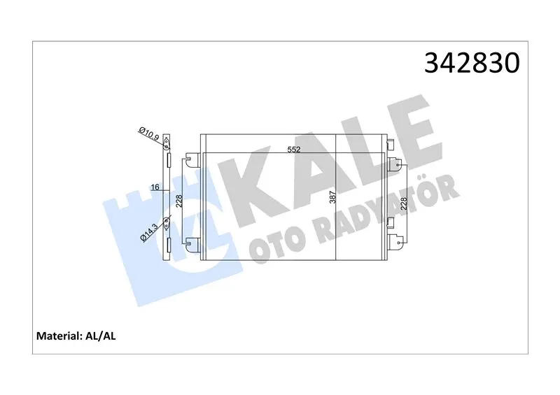 KALE RADYATOR KLİMA RADYATÖRÜ KALE 342830