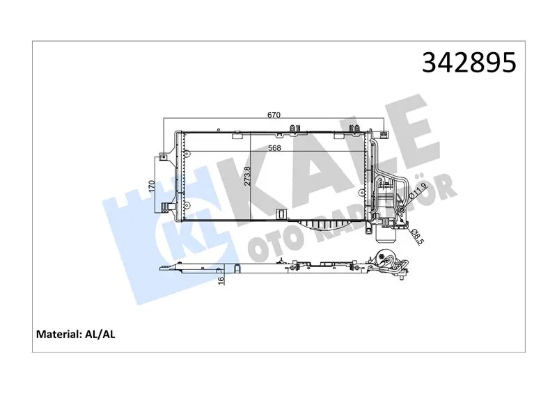 KALE RADYATOR KLİMA RADYATÖRÜ KALE 342895